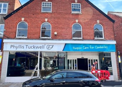 The front of a shop