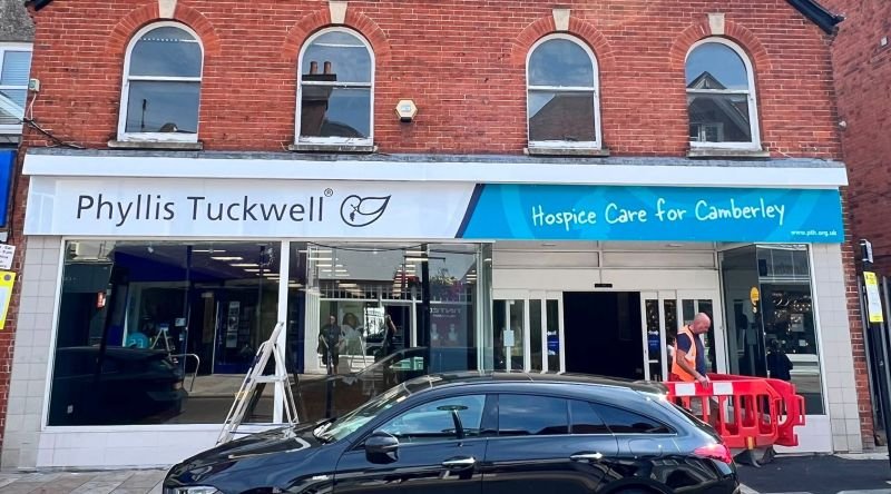 The front of a shop