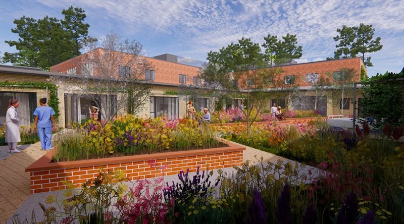 An illustration of the new hospice garden