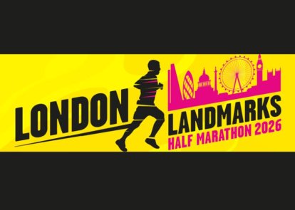 A London Marathon runner completing the course