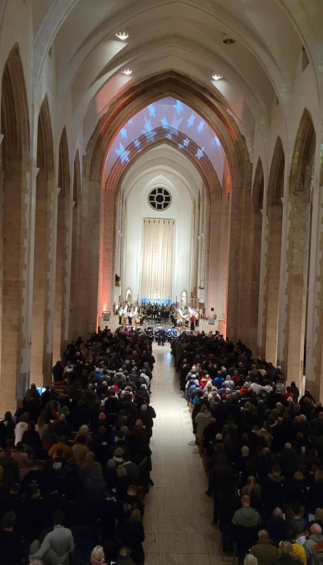 Inside Guildford Cathedral at our  Light up a Life Service