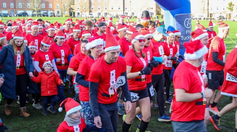 Santa's in a fun run