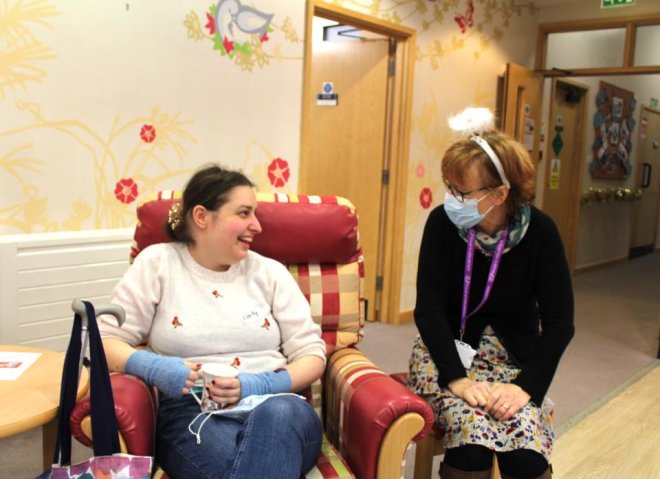Carly at a Living Well session