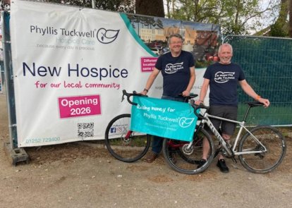 Paul and Richard with bicycles