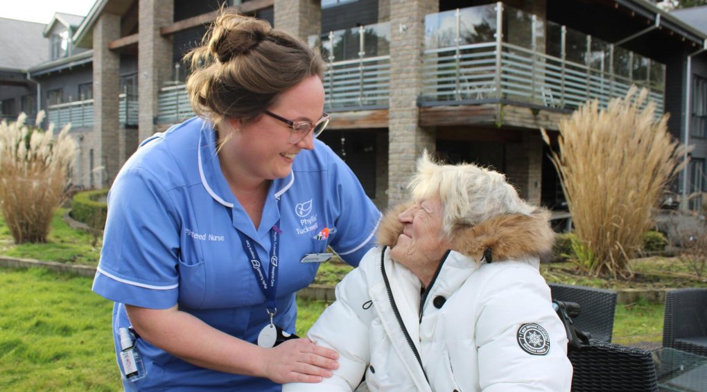 Nurse with patient