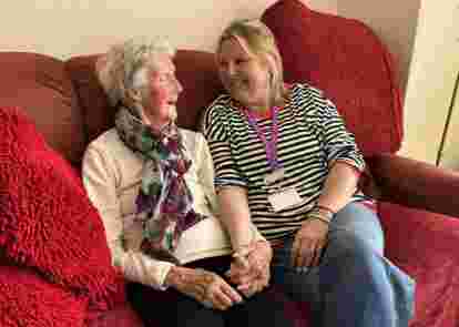 Home Support volunteer and patient