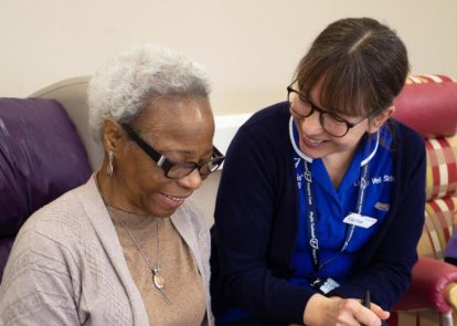Patient and nurse