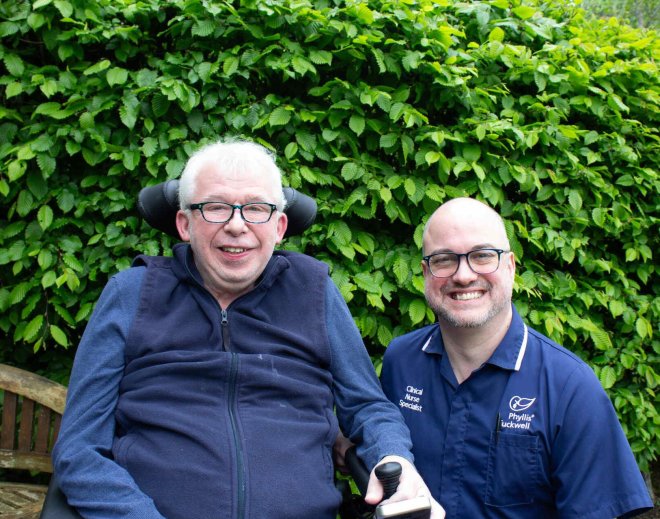 Ian with clinical nurse specialist