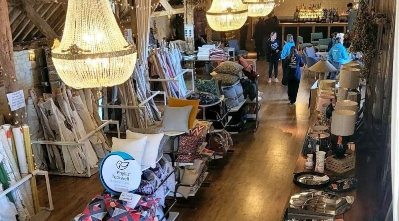A room of items for sale