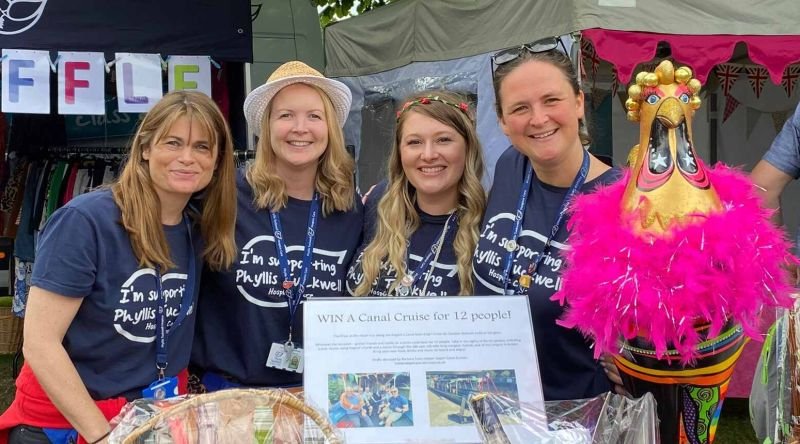 Group of fundraisers at an event