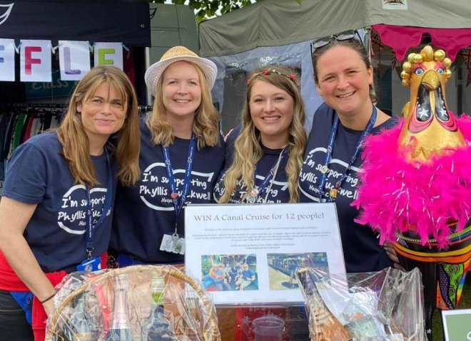 Fundraisers at an event