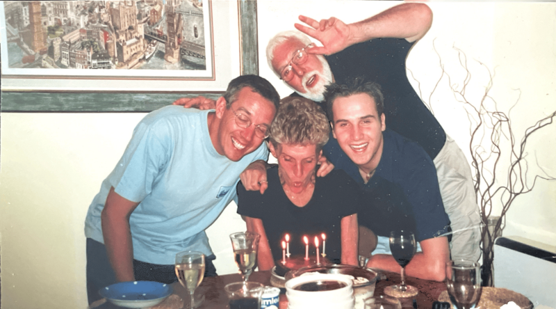 Kevin, his brother Chris, and their parents Rod and Lynn