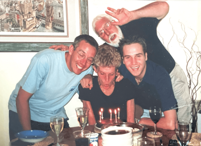 Kevin, his brother Chris, and their parents Rod and Lynn