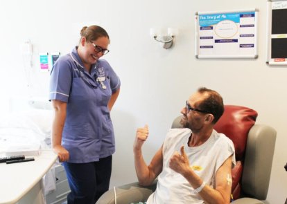 Nurse with male patient