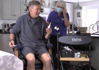 Patient with healthcare professional