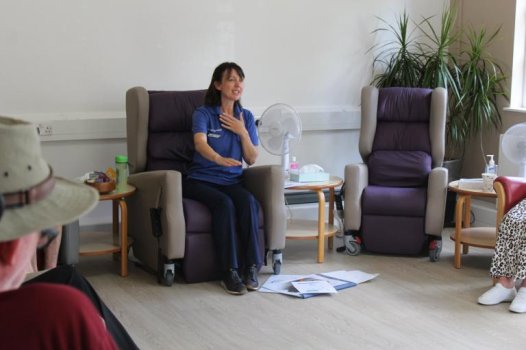 Physiotherapist at Living Well session