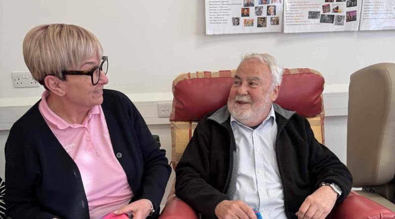 Malcolm with one of our rehabilitation assistants