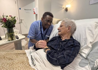 Nurse with patient