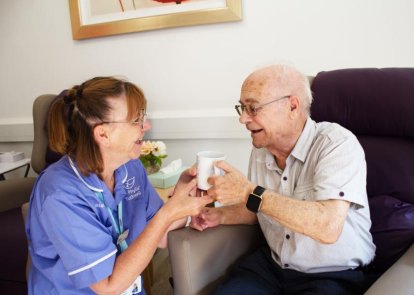 Patient with nurse