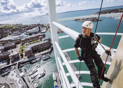 Abseiler on Spinnaker Tower