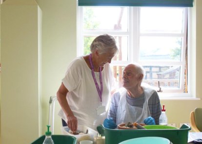 Patient with volunteer