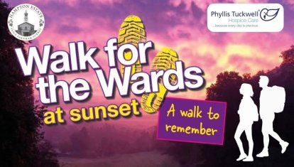 Walk for the Wards at sunset logo