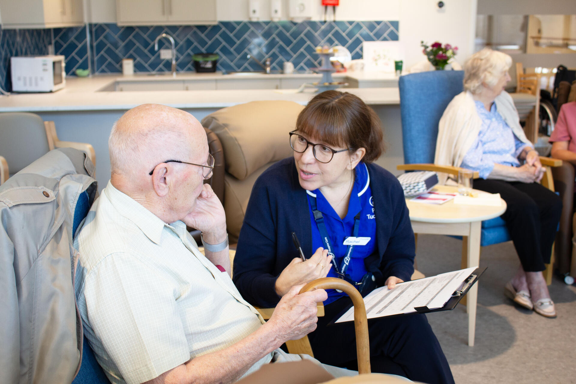 John talking to one of our nurses