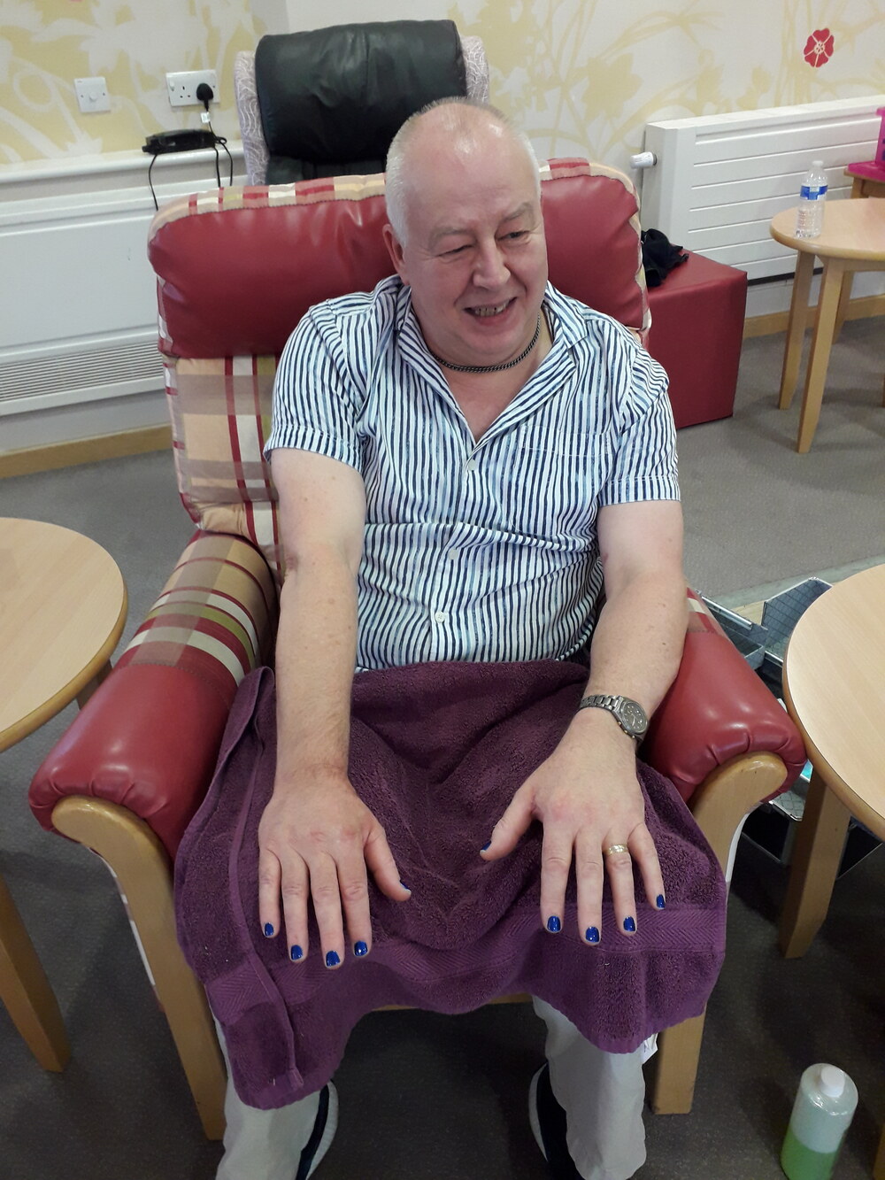 Keith at a pamper session