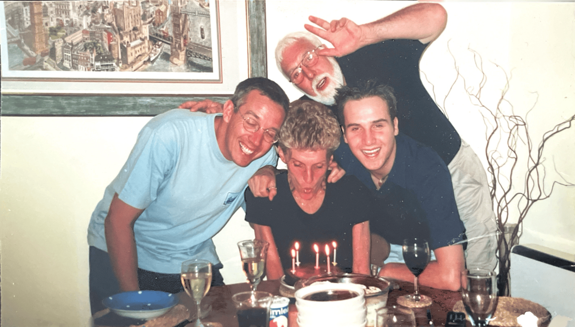 Kevin, his brother Chris, and their parents Rod and Lynn
