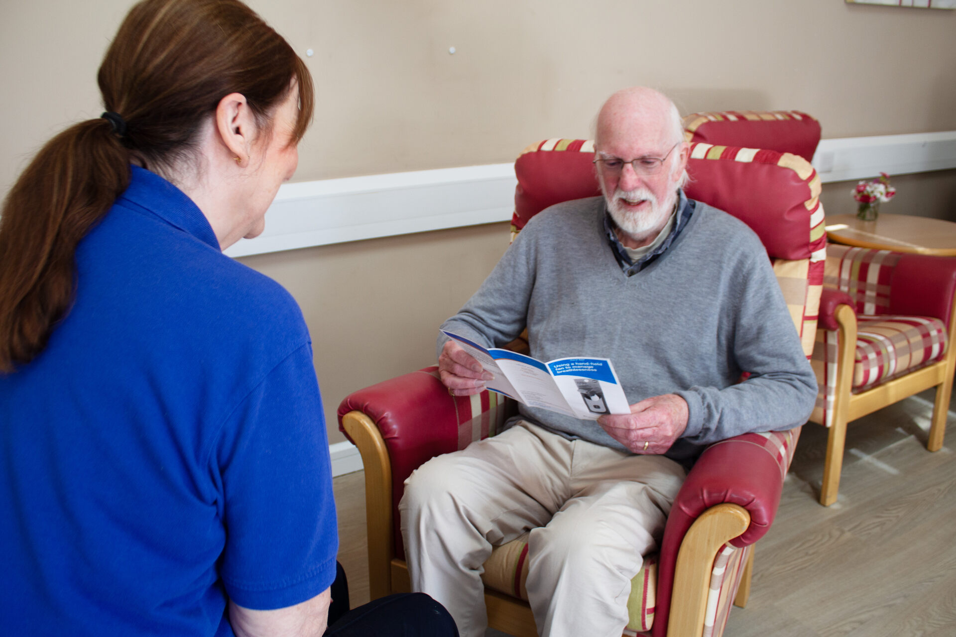 Peter with a physiotherapist