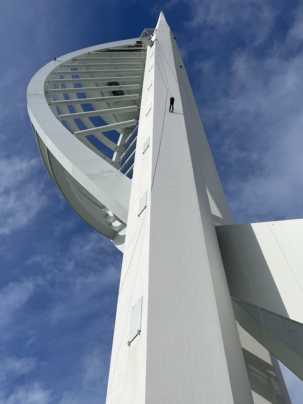 Abseiller on Spinnaker Tower