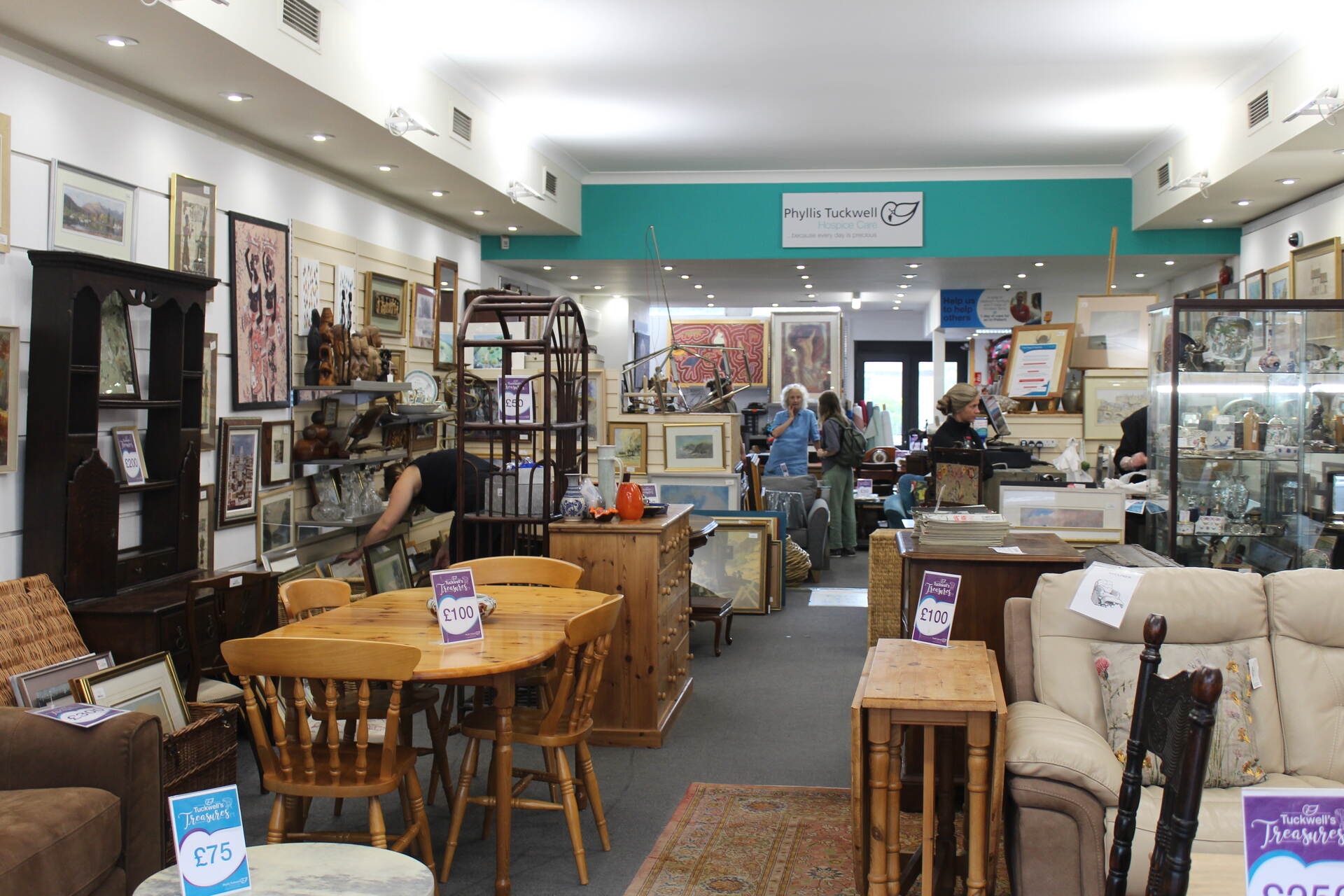 Inside Guildford High Street shop