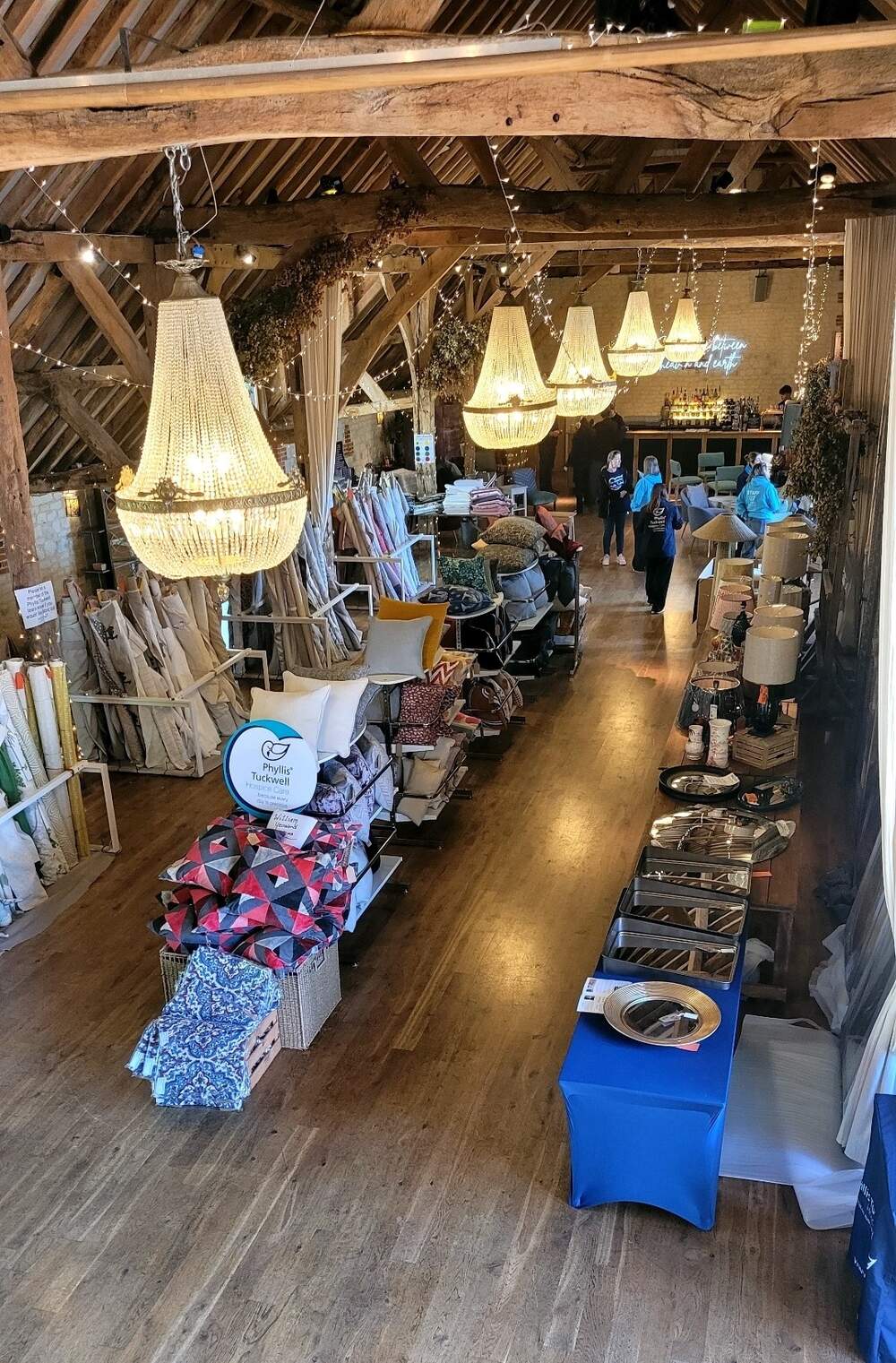A room of items for sale